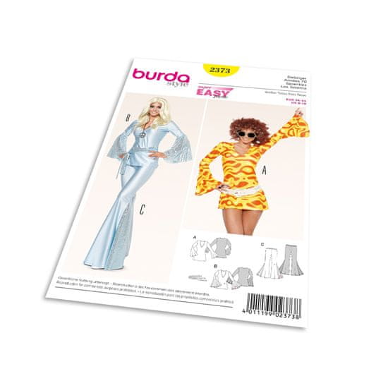 Burda Střih Burda 2373 - Sedmdesátky, disco, zvonáče