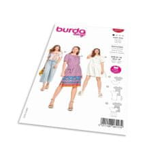 Burda Střih Burda 6117 - Tričkové šaty, krátké tričko, crop top