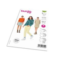 Burda Střih Burda 6109 - Mikina s náplety, mikinové šaty