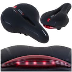 L-BRNO Sportovní sedlo na kolo pohodlné pěnové flexibilní LED světlo