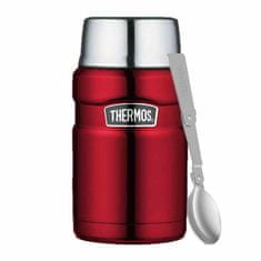 Thermos Termoska na jídlo se lžičkou a hrnkem - červená