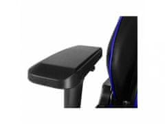 KUPŽIDLE Herní židle RACING ZK-026 — PU kůže, černá / modrá, nosnost 130 kg