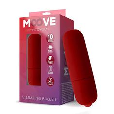 Moove Vibrating Bullet (Red), mini vibrátor na baterie