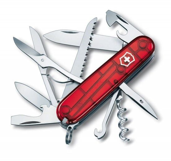 Victorinox Švýcarský Armádní Nůž Huntsman 1.3713. T červená Průhlednost.