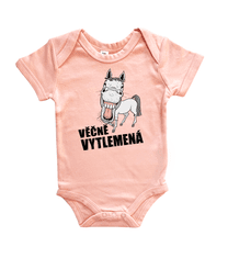 Hobbytriko Vtipné body pro miminko - Věčně vytlemená Barva: Světle růžová, Velikost: 3-6 m, Délka rukávu: Krátký rukáv