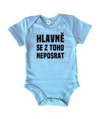 Hobbytriko Vtipné body pro miminko - Hlavně se z toho neposrat Barva: Světle růžová, Velikost: 3-6 m, Délka rukávu: Krátký rukáv