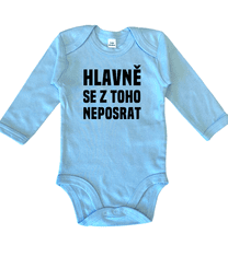 Hobbytriko Vtipné body pro miminko - Hlavně se z toho neposrat Barva: Světle růžová, Velikost: 3-6 m, Délka rukávu: Krátký rukáv