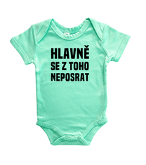 Hobbytriko Vtipné body pro miminko - Hlavně se z toho neposrat Barva: Světle růžová, Velikost: 3-6 m, Délka rukávu: Krátký rukáv