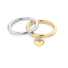 Calvin Klein Romantická bicolor souprava ocelových prstenů Captivate 35000326 (Obvod 56 mm)