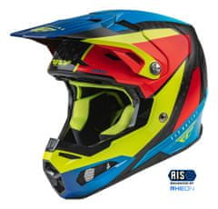 Fly Racing přilba FORMULA CARBON PRIME, - USA (hi-vis, modrá, červená, vel. XL)