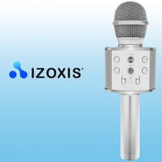 Izoxis Karaoke bluetooth mikrofon stříbrný