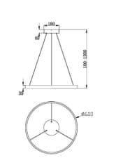 MAYTONI MAYTONI Závěsné svítidlo Rim 3000K 37W MOD058PL-L32B3K