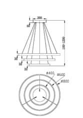 MAYTONI MAYTONI Závěsné svítidlo Rim 3000K 115W MOD058PL-L100B3K