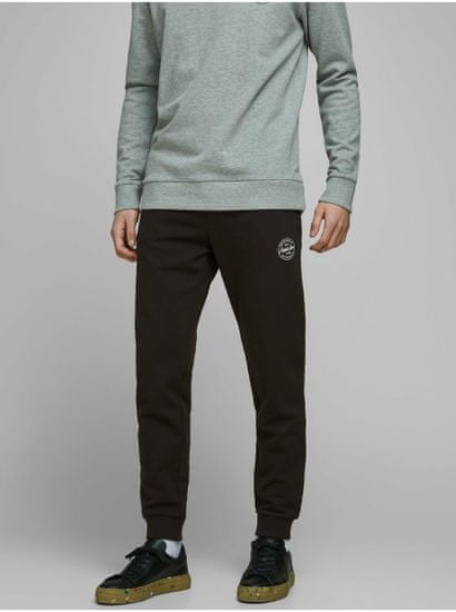 Jack&Jones Černé tepláky Jack & Jones Gordon