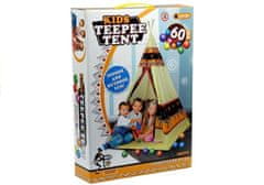 Lean-toys Stan Tipi Indiánský Hrací Dům + 60 Míčků 155 Cm