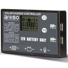 Aroso Solární panel rozkládací přenosný s PWM regulátorem 320W 12V/24V 194x95cm - do auta / na kempování