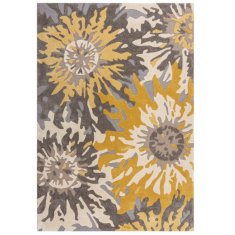 Kusový koberec Zest Soft Floral Grey/Ochre 120x170 cm