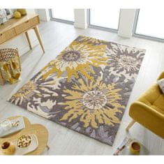 Kusový koberec Zest Soft Floral Grey/Ochre 120x170 cm