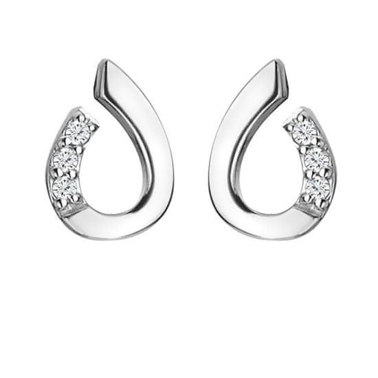 Hot Diamonds Elegantní stříbrné náušnice s diamanty Much Loved DE729