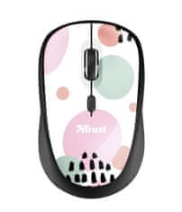 Trust YVI WIRELESS MOUSE PINK CIRCLES 24441