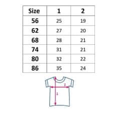 NEW BABY Kojenecké bavlněné tričko s krátkým rukávem Go!go!go!, 62 (3-6m)