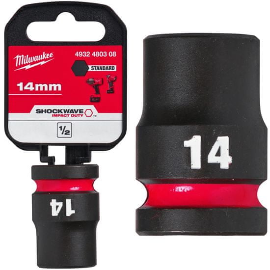 Milwaukee 1/2' 14mm IMPACT Krátká rázová objímka