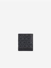 Calvin Klein Černá dámská malá vzorovaná peněženka Calvin Klein Trifold 6cc W/Coin UNI