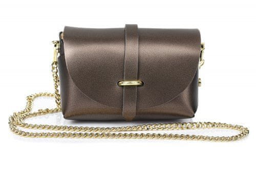 Vera Pelle P45 Dámská kožená crossbody kabelka měděná