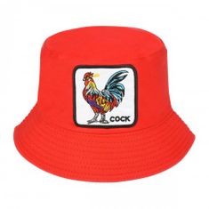 Versoli Univerzální oboustranný klobouk Kohout červený