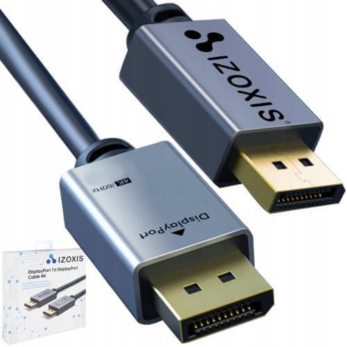 Izoksis 18930 Kabel DisplayPort Display DP-DP 60Hz 4K 2m, černý