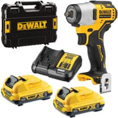 DeWalt Rázový utahovák 12V 168Nm 3/8' 2x2Ah DCF902D2