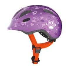 Abus Dětská cyklistická přilba Smiley 2.0 - barva Purple Star, velikost M (50 - 55 cm)