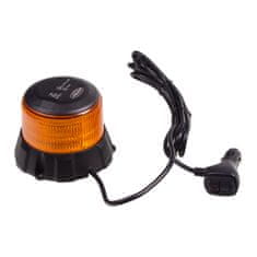 CARCLEVER Robustní oranžový LED maják, černý hliník, 48W, ECE R65 (wl403)
