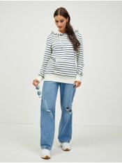 Ragwear Krémová dámská pruhovaná mikina s kapucí Ragwear Berit Stripes S