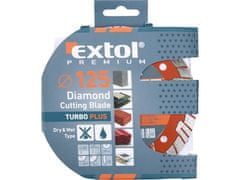 Extol Premium Kotouč diamantový řezný (8803032) turbo plus, 125x22,2mm, suché i mokré řezání