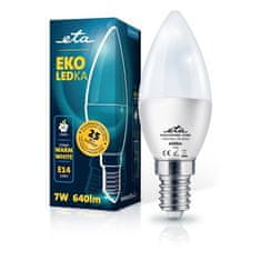 ETA LED žárovka EKO LEDka svíčka 7W, E14, teplá bílá