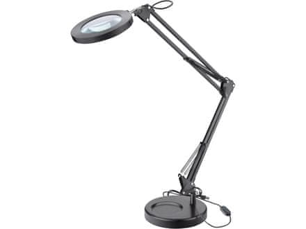 Extol Light Stolní lampa 43160 s lupou, USB napájení, 2400lm, 3 barvy světla, 5x zvětšení