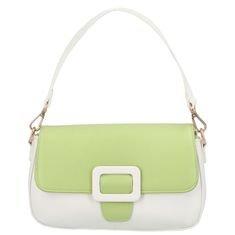 DIANA & CO Dámská koženková crossbody kabelka Rainbow, zelená