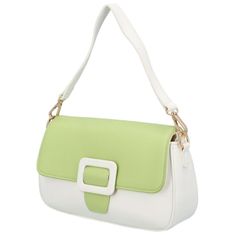 DIANA & CO Dámská koženková crossbody kabelka Rainbow, zelená