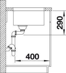 Blanco ANDANO 450-U dřez pod desku hedvábný lesk nerez 522 963 - Blanco