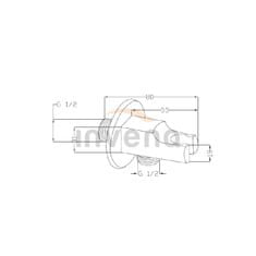 Invena SC-P1-040-P Vyústění sprchy včetně držáku, černá - Invena