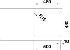 Blanco ANDANO 450-IF dřez vestavný/do roviny hedvábný lesk nerez 522 961 - Blanco