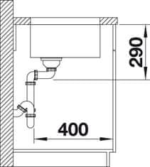 Blanco ANDANO 400-U dřez pod desku hedvábný lesk nerez 522 959 - Blanco