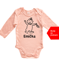 Hobbytriko Dětské body se jménem - Miminko s dudlíkem Barva: Mátová, Velikost: 6-12 m, Délka rukávu: Krátký rukáv