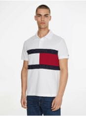 Tommy Hilfiger Červeno-bílé pánské polo tričko Tommy Hilfiger M