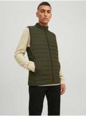 Jack&Jones Khaki prošívaná vesta Jack & Jones XS