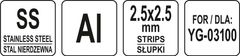 YATO Řezací čepel 2.5x2.5mm (pro YG-03100)