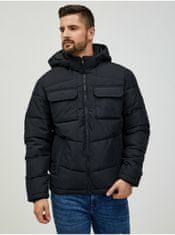 Jack&Jones Černá zimní bunda s kapucí Jack & Jones Brady XXL