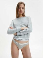 Calvin Klein Sada tří dámských tang v šedé a tmavě růžové barvě Calvin Klein Underwear XL