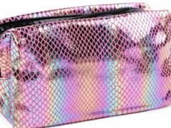 Kraftika 1ks růžová střední pouzdro / kosmetická taška metalická